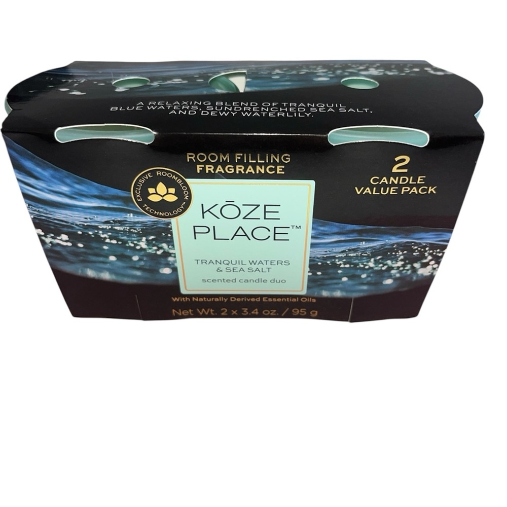 Koze Place Tranquil Waters & Sea Salt Candle Duo